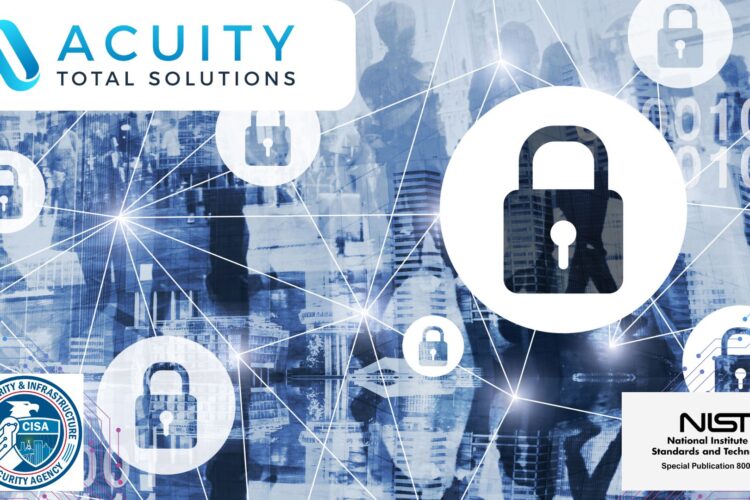 Graphic of computers and locked screens | Getting Started with Cybersecurity Services
