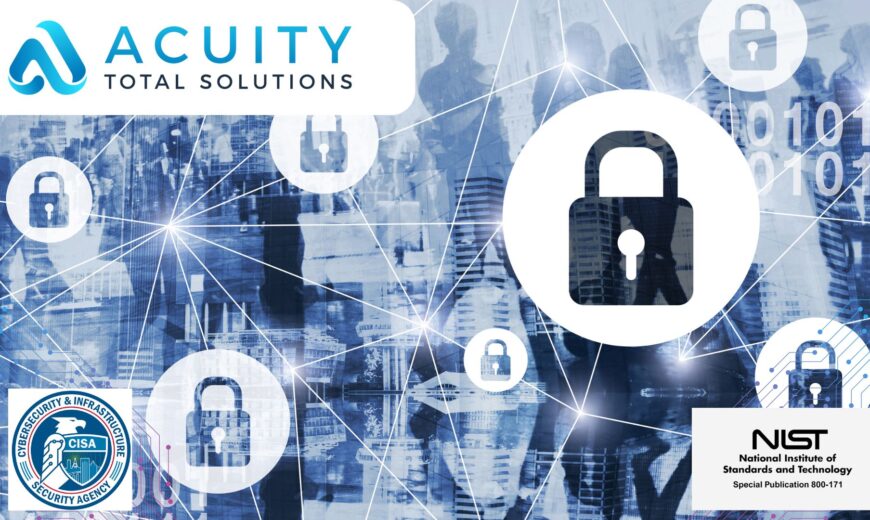 Graphic of computers and locked screens | Getting Started with Cybersecurity Services
