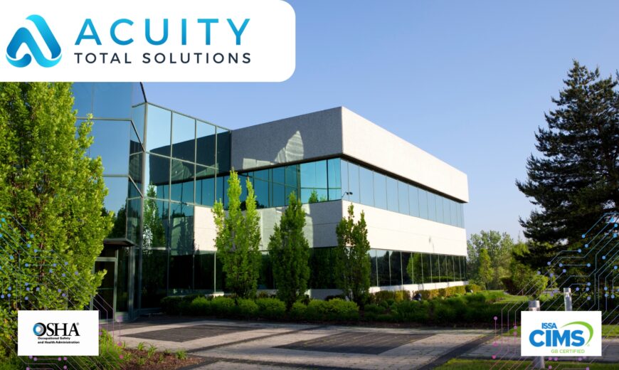 photo of the outside of an office building on a sunny day | facility maintenance services, Acuity