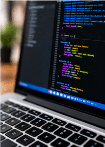 picture of computer code on laptop screen | cybersecurity